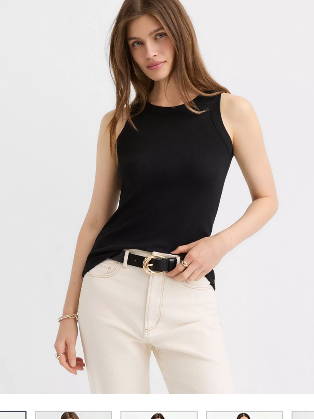 Loft Women's Black Tank Top